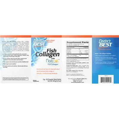 Рибен колаген с Naticol 5 г / Fish Collagen with Naticol 5 g - Doctor's Best