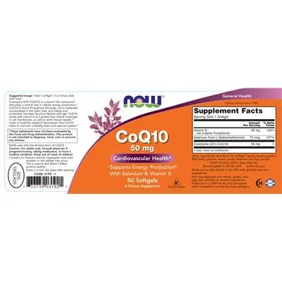 CoQ10 50 mg - NOW