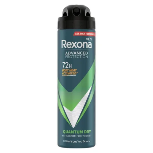 Дезодорант Rexona Men Advanced 72h Quantum dry 150мл.