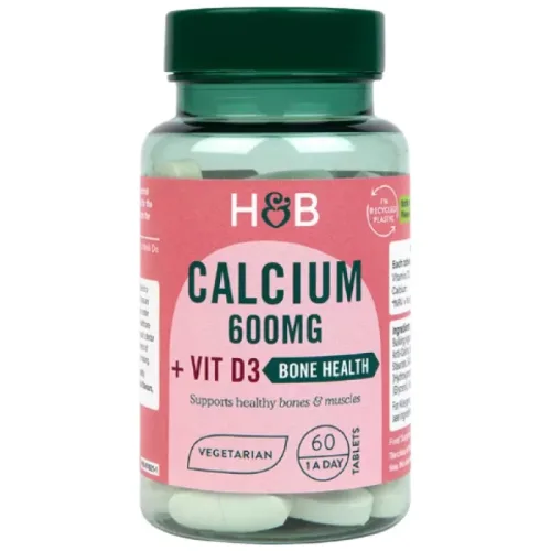 Calcium 600 mg + Vitamin D / 60 Таблетки, 60 дози - Holland And Barrett