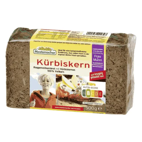 Пълнозърнест ръжен хляб с тиквени семки Fitnessbrot Mestemacher 500гр.
