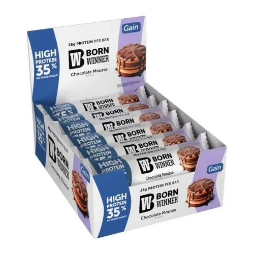 Gain Protein Bar, шоколадов мус, 12 броя, Born Winner - Born Winner