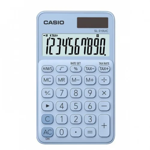 Калкулатор Casio SL-310UC джобен 10 dgt 118x70x8.4 мм., светло син