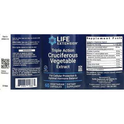 Triple Action Cruciferous Vegetable Extract - Life Extension