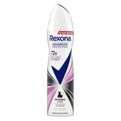 Дезодорант Rexona Advanced 72h Invisible pure 150мл.