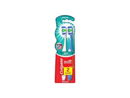 Четка за Зъби Colgate 360 Медиум 2бр