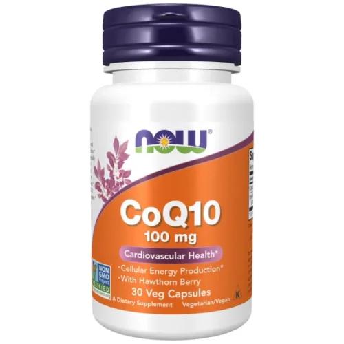 CoQ10 100 mg | with Hawthorn Berry (30 дози) / 30 капсули - NOW Foods