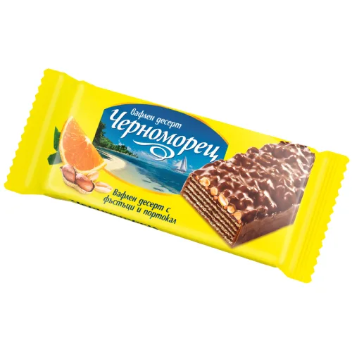 Вафла Черноморец с фъстъци и портокал 80гр. - Черноморец
