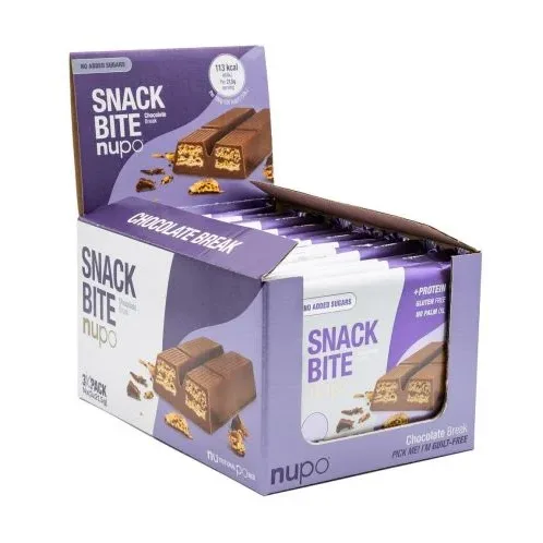Snack Bite Протеинов бар, Chocolate Break, 14 х 64.5 g, Nupo - Nupo