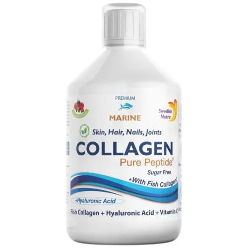 Fish Collagen 10 000 mg | with Hyaluronic Acid + Vitamin C / 500 мл, 20 дози - Swedish Nutra