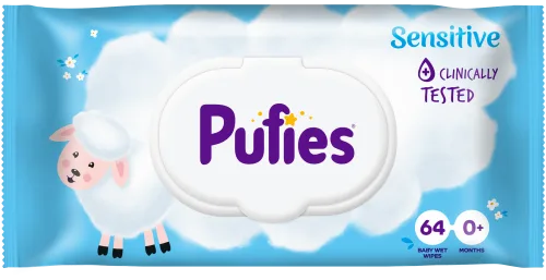 Мокри кърпички Pufies Sensitive 64бр.