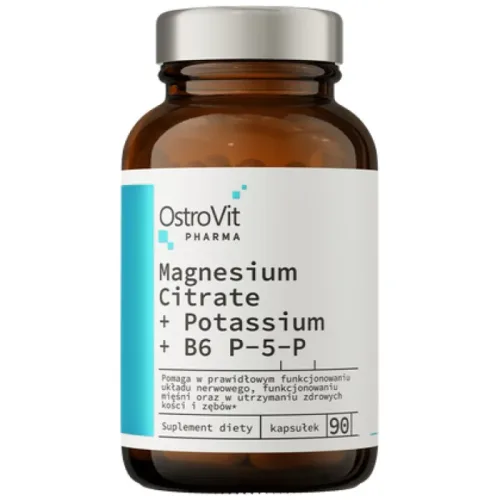 Magnesium Citrate + Potassium + B6 P-5-P / 90 капсули, 30 дози - OstroVit