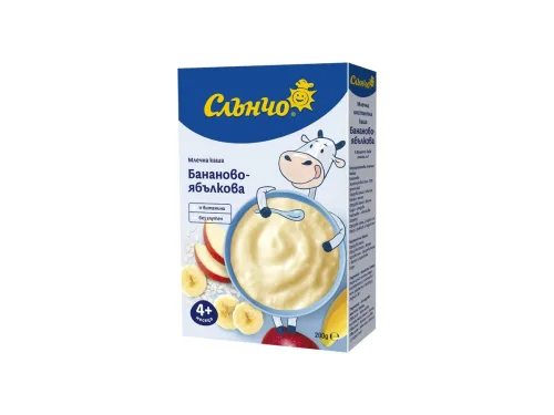 Каша Слънчо Бананово Ябълково 200гр Кутия