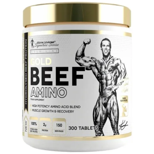 GOLD Beef Amino | High Potency Amino Acid Blend (150 дози) / 300 Таблетки - Kevin Levrone