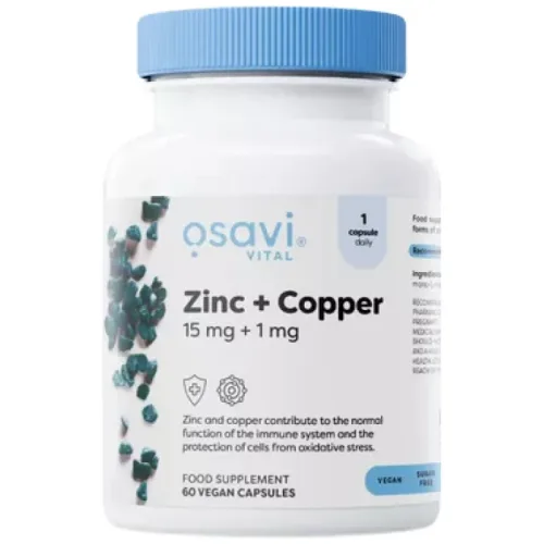 Zinc + Copper | L-OptiZinc® / 60 капсули, 60 дози - Osavi