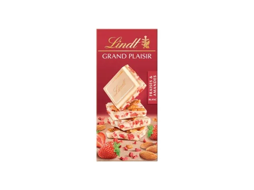 Шоколад Lindt Grand Plaisir Бял С Ягода И Бадем