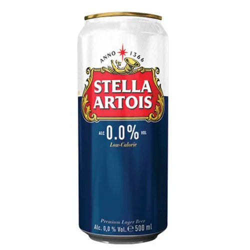Бира Stella Artois безалкохолна 500мл. кен - Stella Artios