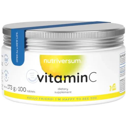 Vitamin C 1000 | with Rose Hips / 100 Таблетки, 100 дози - Nutriversum