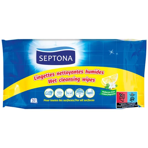 Домакински влажни кърпи за почистване Septona 50бр.