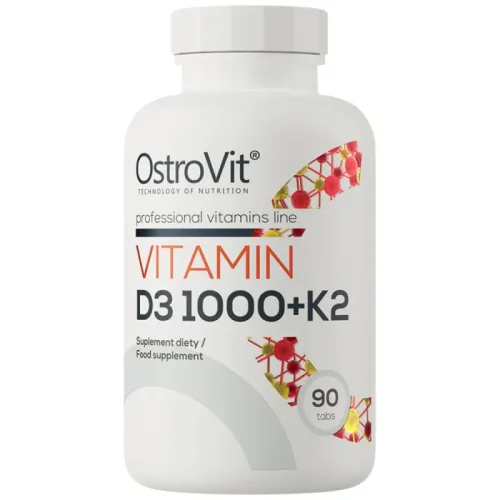 Vitamin D3 1000 IU + K2 50 mcg / 90 Таблетки, 90 дози - OstroVit