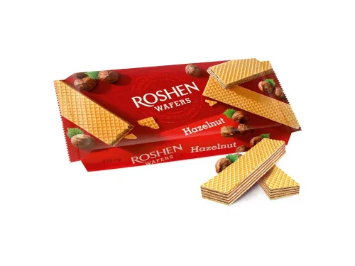 Вафли Roshen Лешник 216гр Пакет