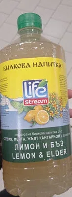 Негазирана билкова напитка със стевия, мента, жълт кантарион и аромат на лимон и бъз - Life stream