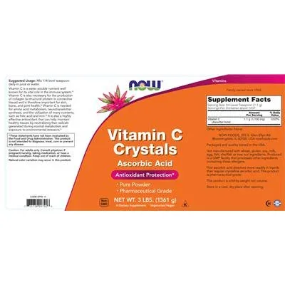 Кристали витамин C / Vitamin C Crystals - NOW