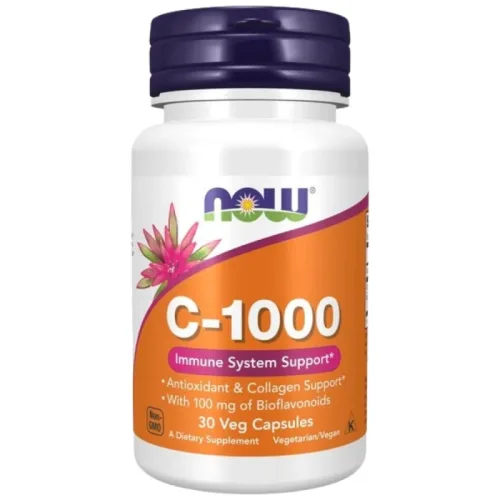 Vitamin C-1000 / with Bioflavonoids (30 дози) / 30 капсули - NOW Foods