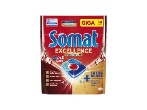 Таблетки За Съдомиялна Somat 5В1 Exellence 54 Бр