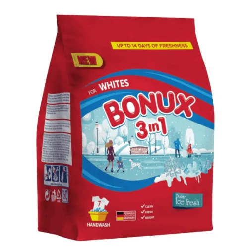 Прах за пране Bonux 3in1 White Ice Fresh 1,17кг.