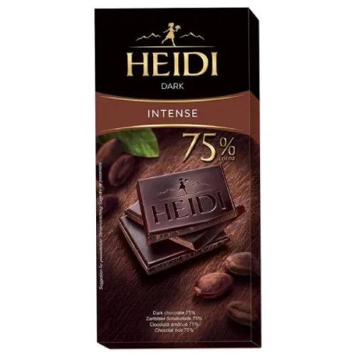 Шоколад Heidi Dark intens 75% какао 80гр. - Heidi