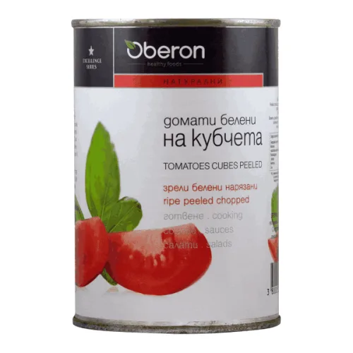 Домати белени на кубчета 800гр Оберон 800гр.