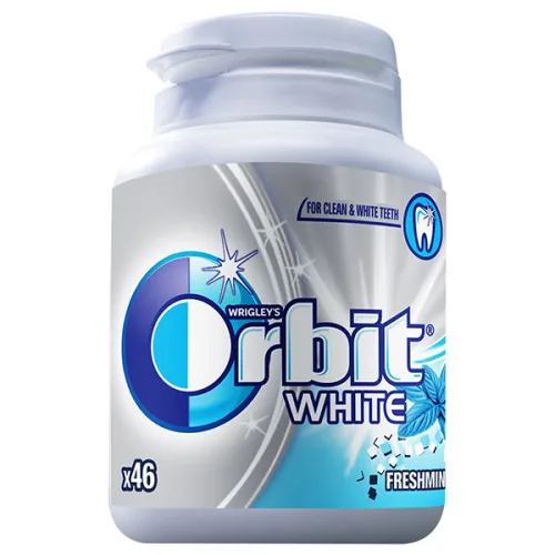 Дъвки Orbit white фрешминт 46 дражета 64гр. - Orbit