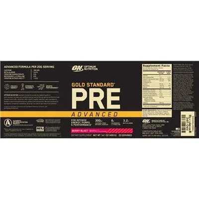 Gold Standard Pre Advanced Ягода / Gold Standard Pre Advanced Berry Blast - Optimum Nutrition