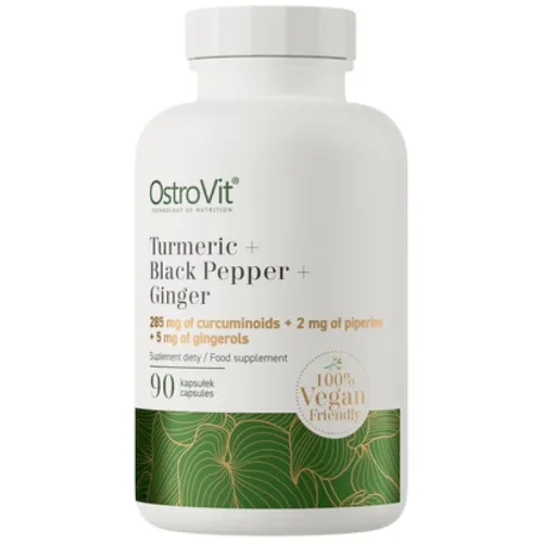 Turmeric + Black Pepper + Ginger / 90 капсули, 90 дози - OstroVit