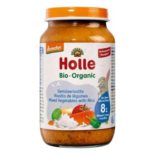 Био пюре Ризото със зеленчуци 8 месеца Holle 220гр. - Holle