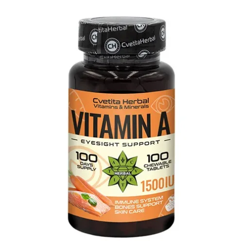 Vitamin A 1500 IU / 100 Tabs (100 дози) - Cvetita Herbal