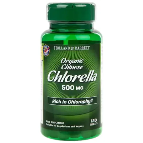 Chlorella 500 mg / Organic Chinese / 120 Таблетки, 20 дози - Holland And Barrett