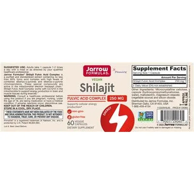 Шиладжит Фулвикова киселина комплекс 250 мг / Shilajit Fulvic Acid Complex 250 mg - Jarrow Formulas