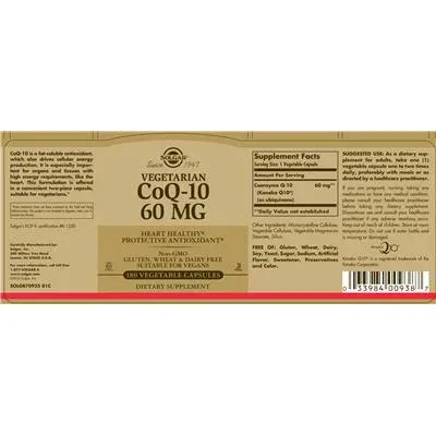Vegetarian CoQ-10 60 mg - Solgar