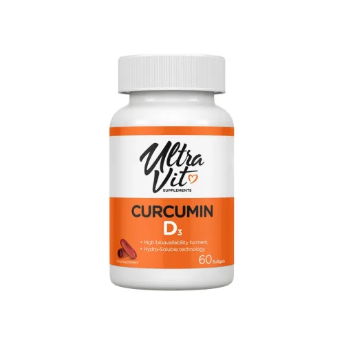 UltraVit Curcumin Vitamin D3 - Куркума + Витамин D3, Разфасовка 60 sgels - VPLab