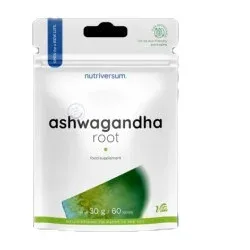 Ashwagandha Root 245 mg / 60 Таблетки, 60 дози - Nutriversum