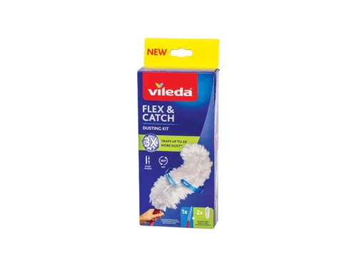 К-Т Vileda Flex & Catch За Прах /Къса Дръжка + 2Бр Резерва/