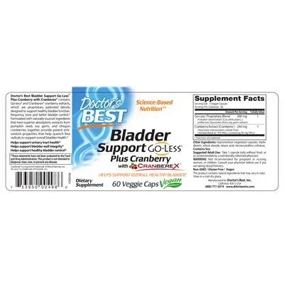 Подпомагане на пикочния мехур Go-Less с червена боровинка и Cranberex / Bladder Support Go-Less plus Cranberry with Cranberex - Doctor's Best