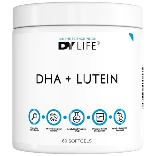 DY Life DHA + Lutein | 600 mg DHA + 6 mg Lutein (30 дози) / 60 Гел капсули - Dorian Yates Nutrition