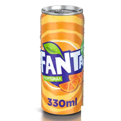 Газирана напитка Fanta портокал кен 330мл. - Fanta