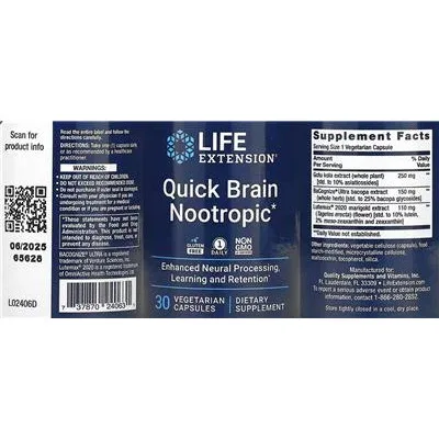Quick Brain Nootropic - Life Extension