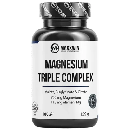 Magnesium Triple Complex | with Malate, Bisglycinate and Citrate / 180 капсули, 60 дози - MAXXWIN