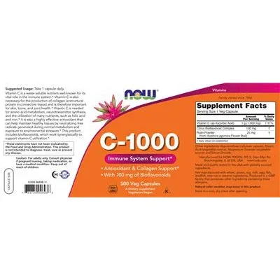 C-1000 с 100 мг биофлавоноиди / C-1000 with 100 mg of Bioflavonoids - NOW