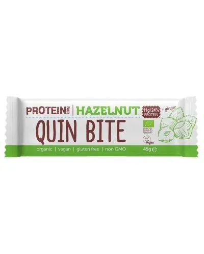 Био протеиново барче, лешници, 45 g, Quin Bite - Quin Bite